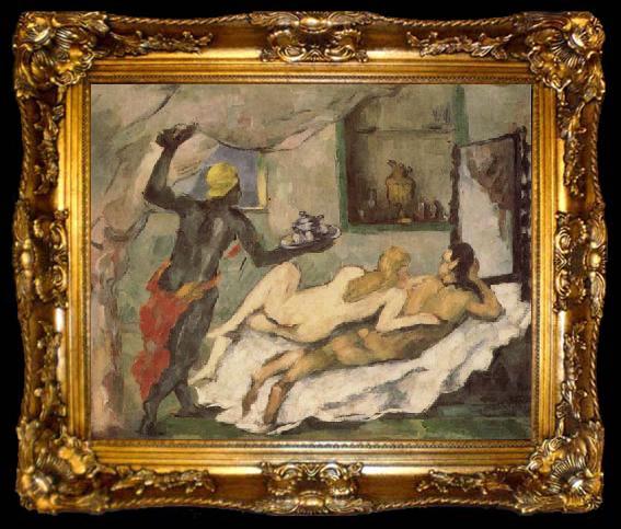 framed  Paul Cezanne Afternoon in Naples, ta009-2